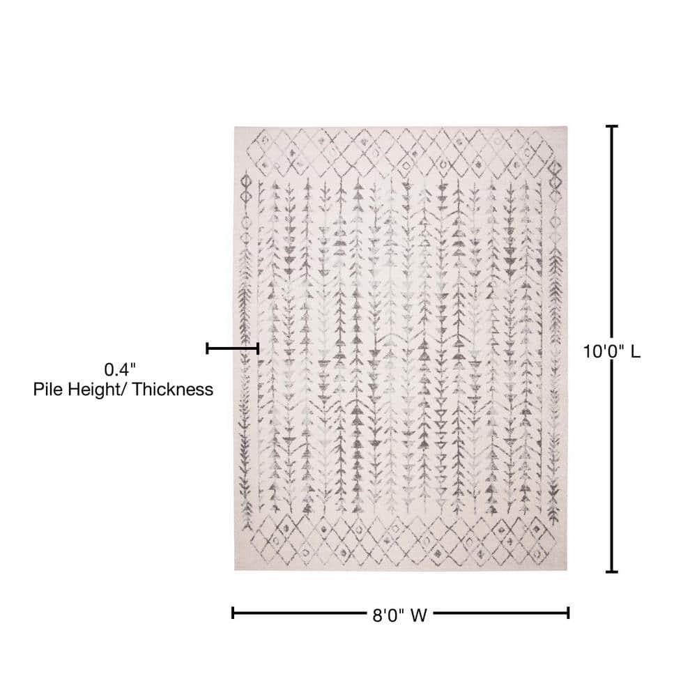 Tulum TUL262 Power Loomed Area Rug - Ivory/Grey - 8'x10' - Safavieh.