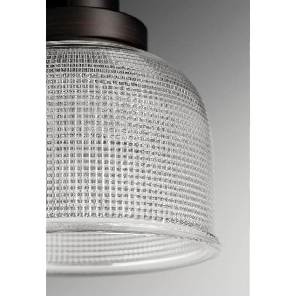Progress Lighting Archie 1-Light Mini-Pendant, Polished Chrome, Prismatic Glass Shade