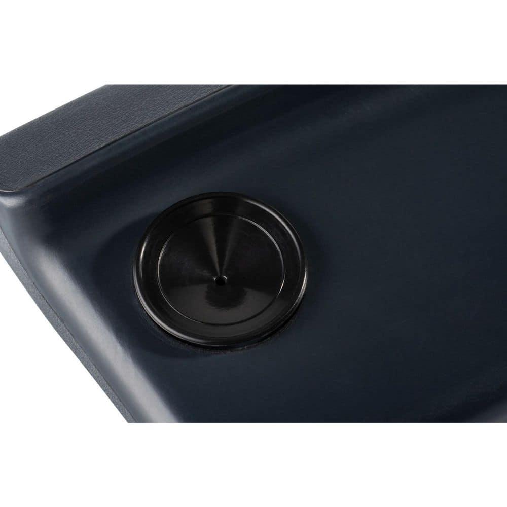Vanity Art Gripping Head Rest Hard Bath Pillow For Tubs With Suction Cups,  Dark Grey