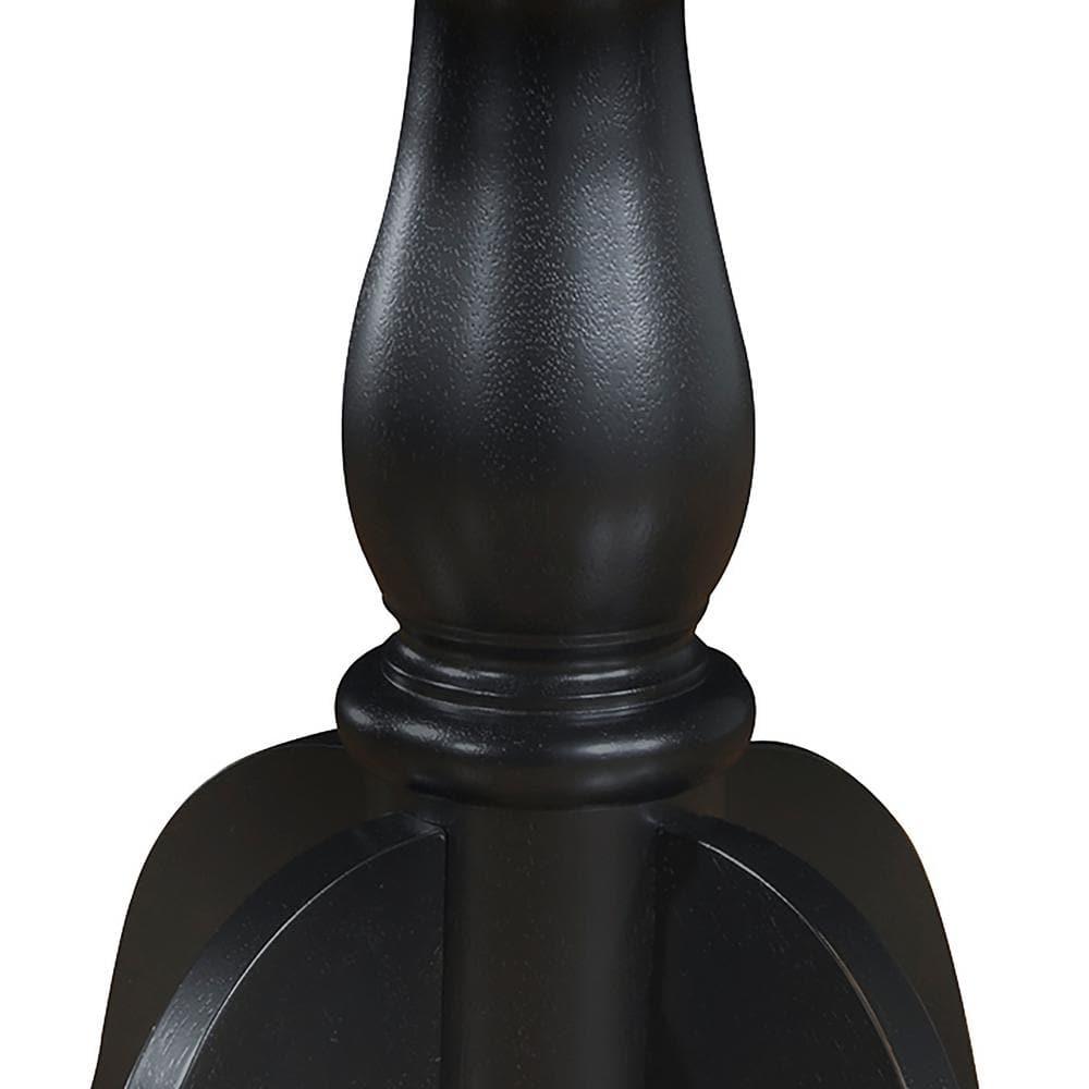 Carolina Living 30" Salem Round Pedestal Dining Table Black: Rubberwood, MDF, Non-Extension
