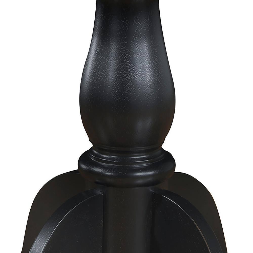 Carolina Living 30" Salem Round Pedestal Dining Table Black: Rubberwood, MDF, Non-Extension