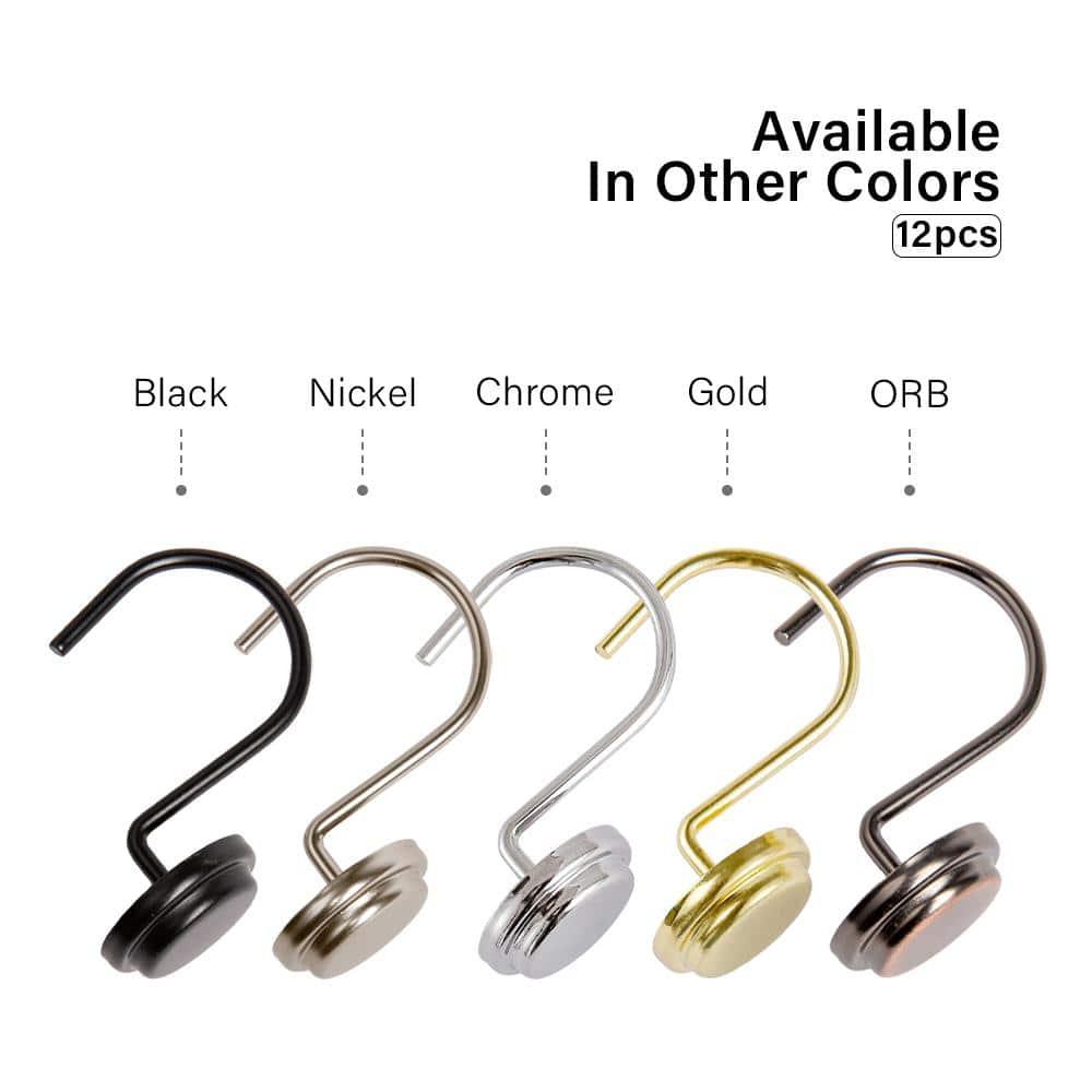 Utopia Alley Alley Steel Shower Curtain Hook (Set of 12)
