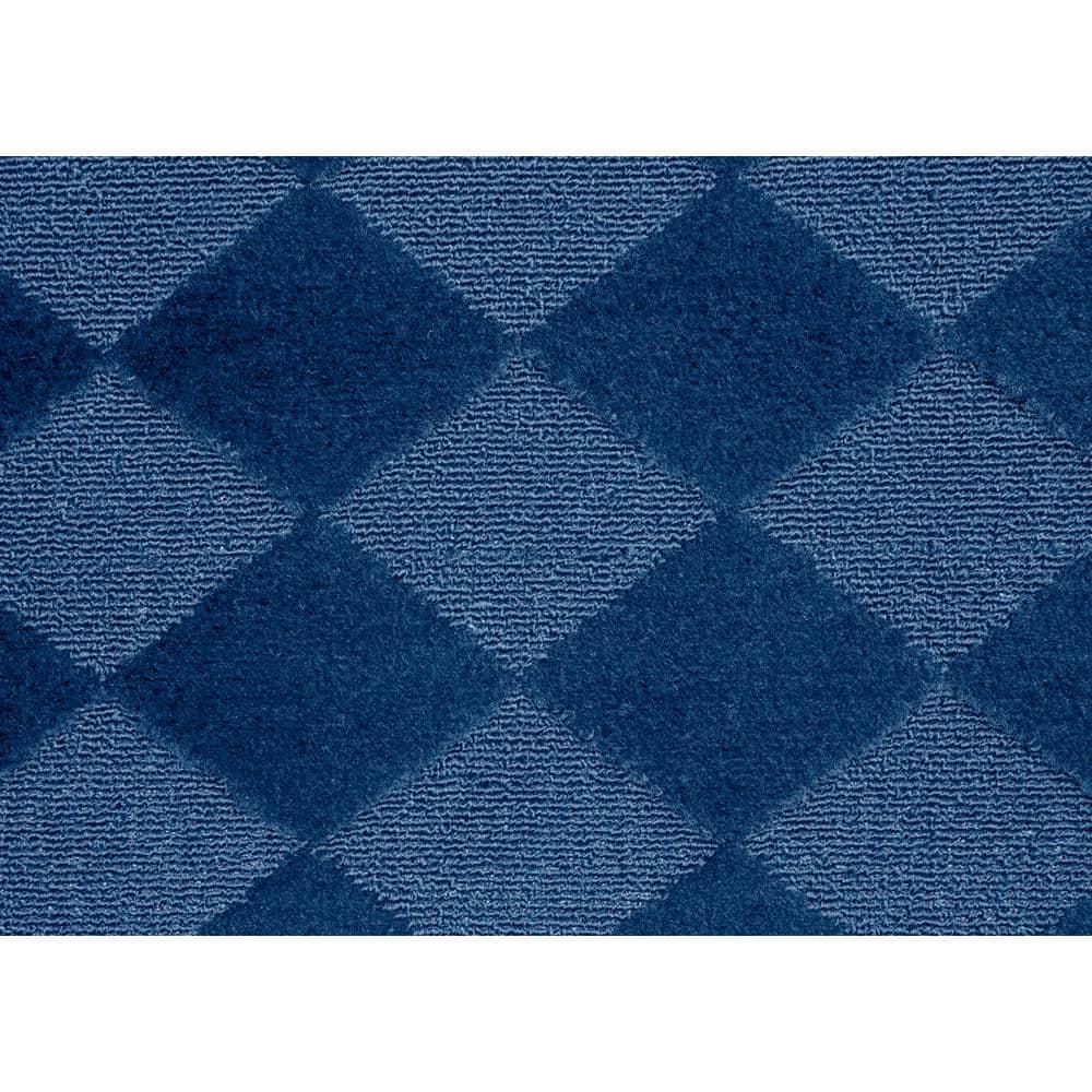 Garland Rug Diamond Polypropylene Navy Indoor Area Rug, 5' x 7'