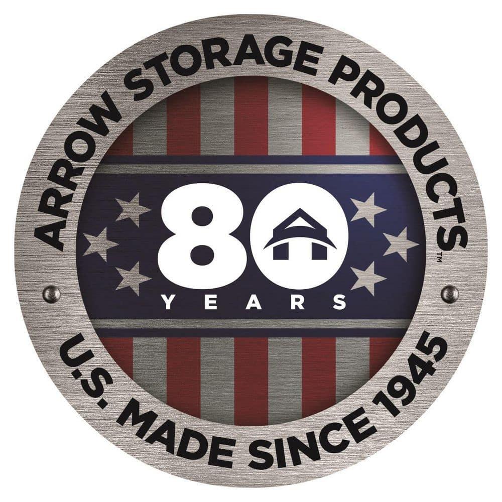 Arrow 10 ft. W x 8 ft. D Metal Storage Shed