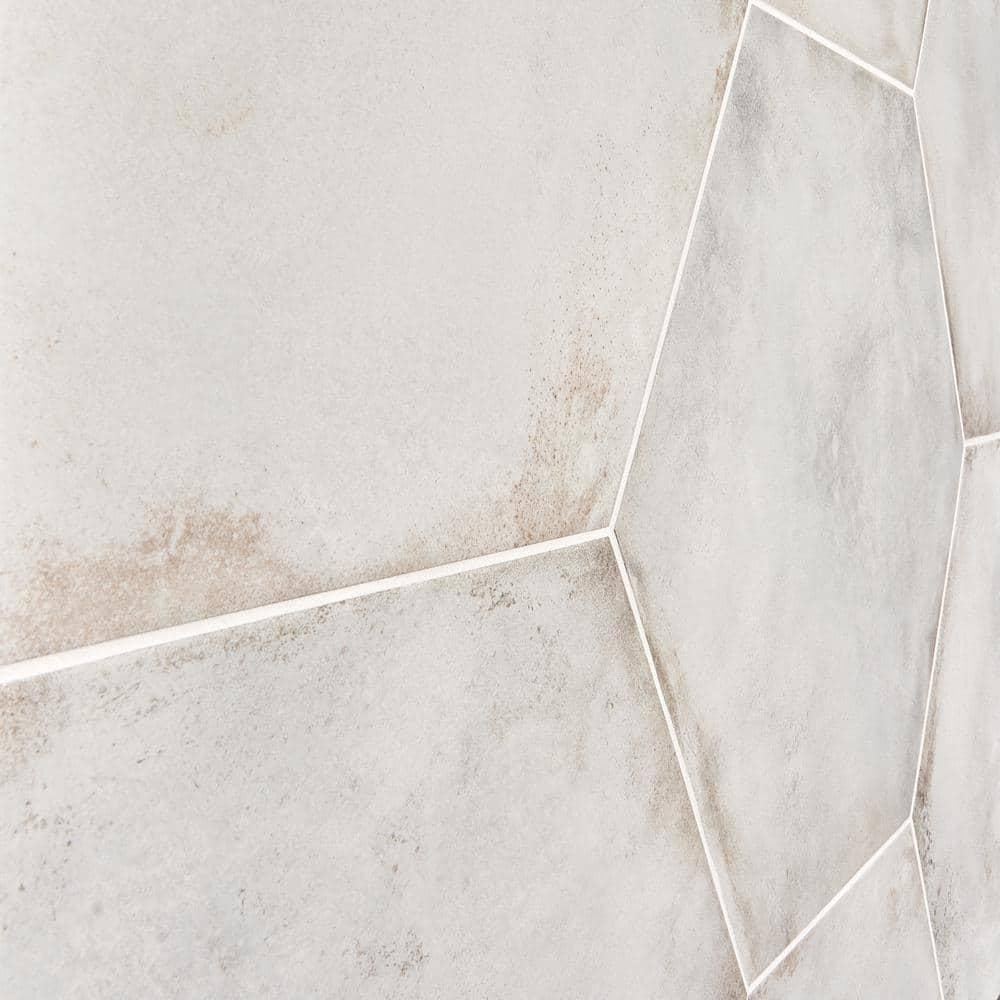 Angela Harris Fuller 20" Hex Porcelain Metallic Look Floor and Wall Tile
