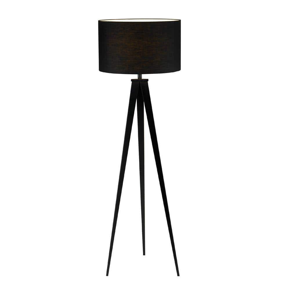 Director Collection Tripod Standing Lamp with Drum Shade: Modern Home Decor - Adesso