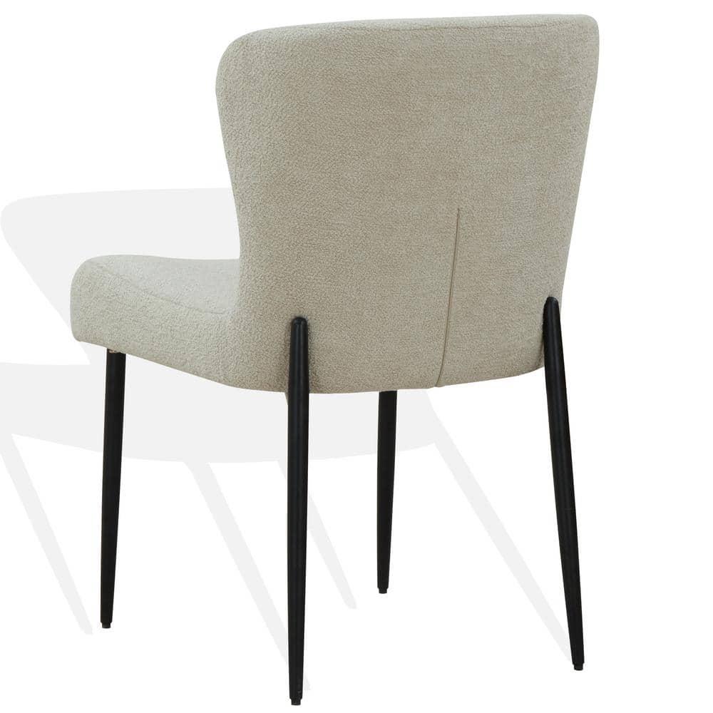 Joss & Main Estrella Boucle And Metal Legs Dining Chair