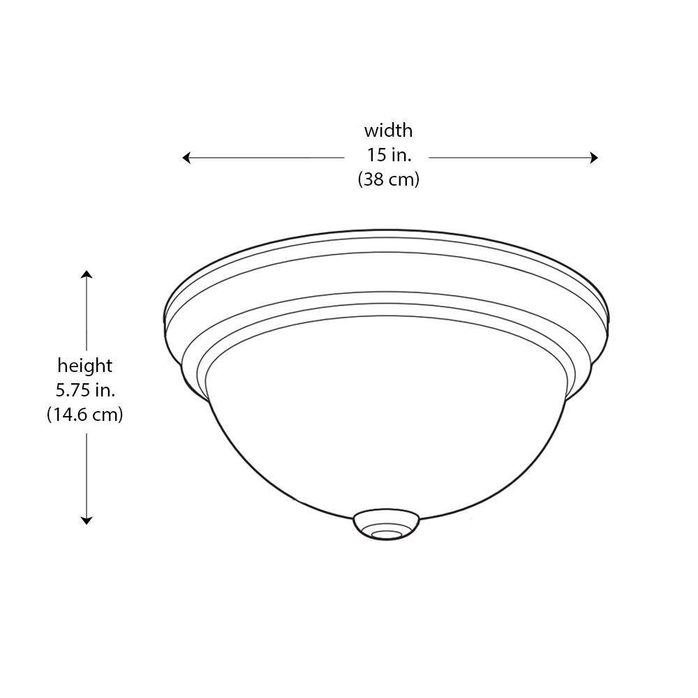 Trans Globe Lighting 13719 3 Light 15" Flush Mount Round Ceiling Fixture - Nickel