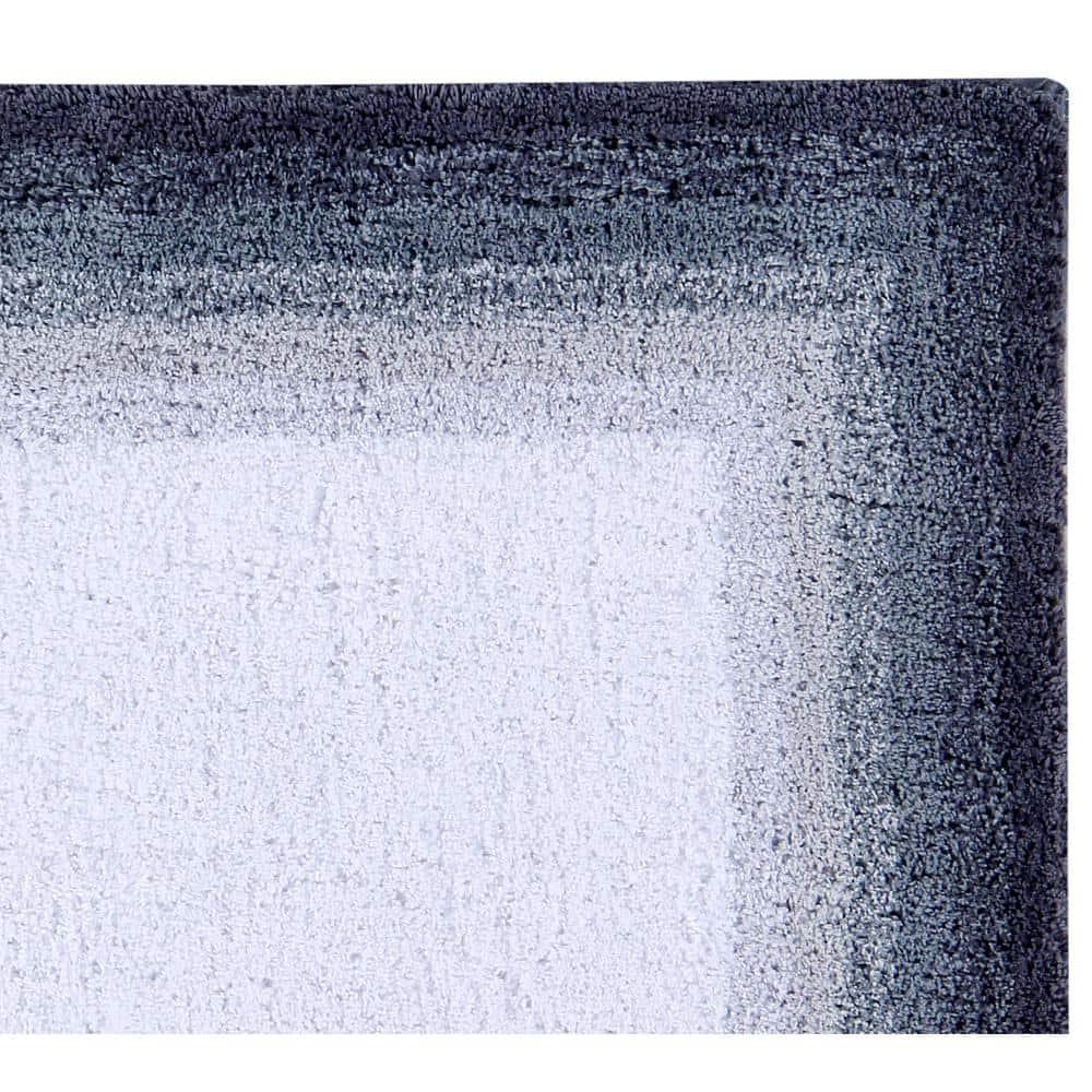 Better Trends Torrent 100% Cotton Tufted Non- Slip Backing 2 Pc (17"x24"|20"x20") Bath Rug Set - Gray