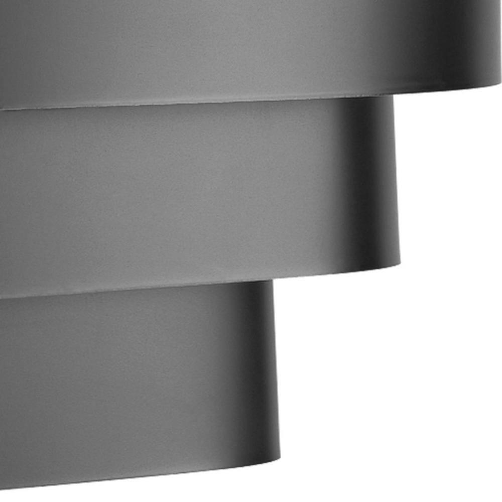 Progress Lighting, Tri-Band Louver, 1-Light Wall Sconce, Matte Black, Metal Shade, Steel, 7" W x 7" H x 14" L, 100W MED, BL