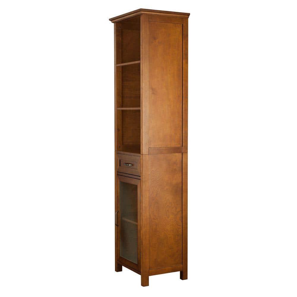 Teamson Home Avery Freestanding Linen Cabinet with Mixed Storage