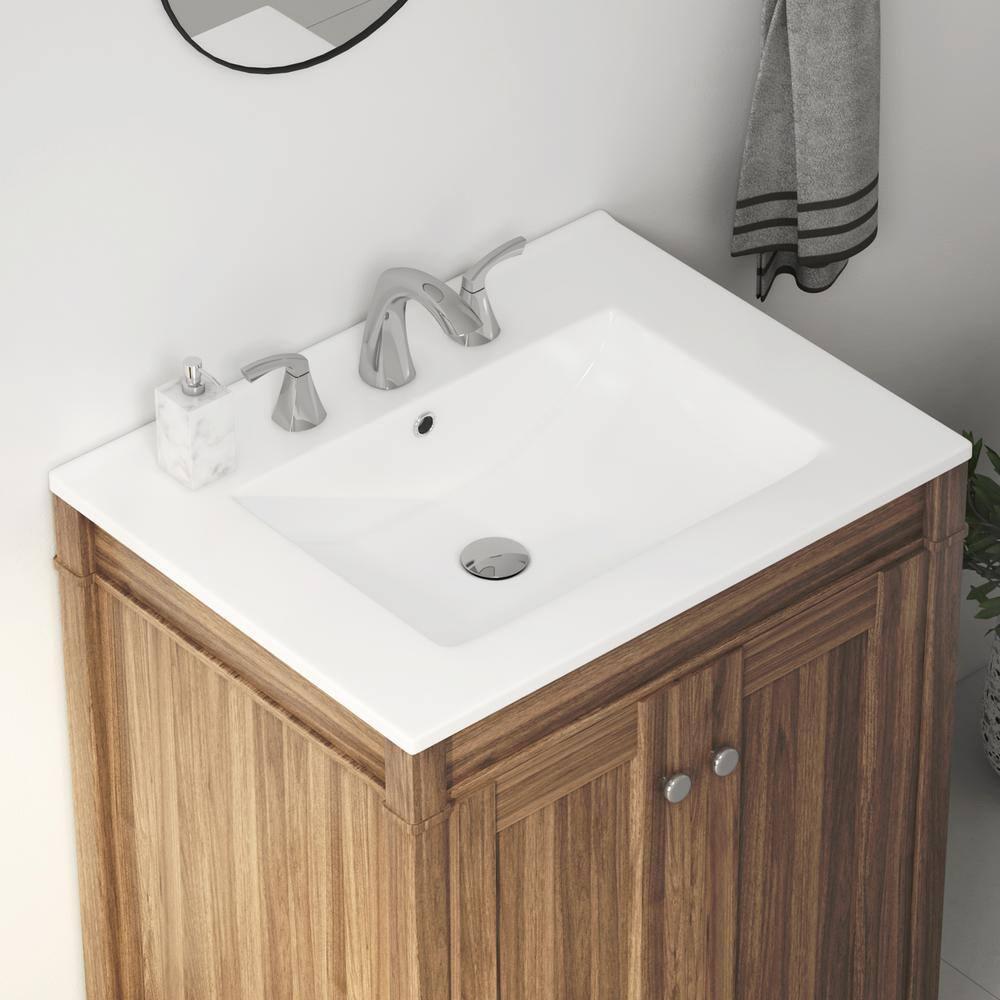 Tucson 24" W x 18" D Vitreous China Vanity Top Sink in White (Sink Only, w/o Vanity)