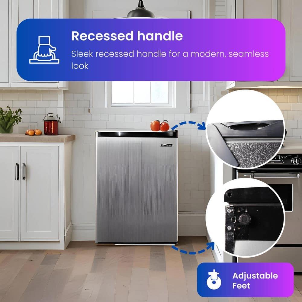 Equator Advanced Appliances Conserv 20in STAINLESS Compact Refrigerator 4.5cF Reversible Door 110V