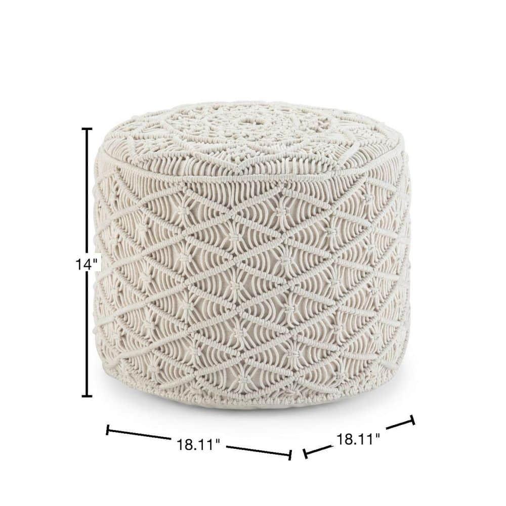 Simpli Home Coates Upholstered Pouf