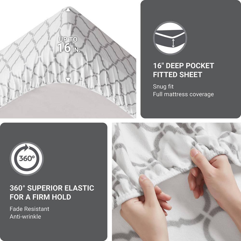 Madison Park Micro Fleece Sheet Set