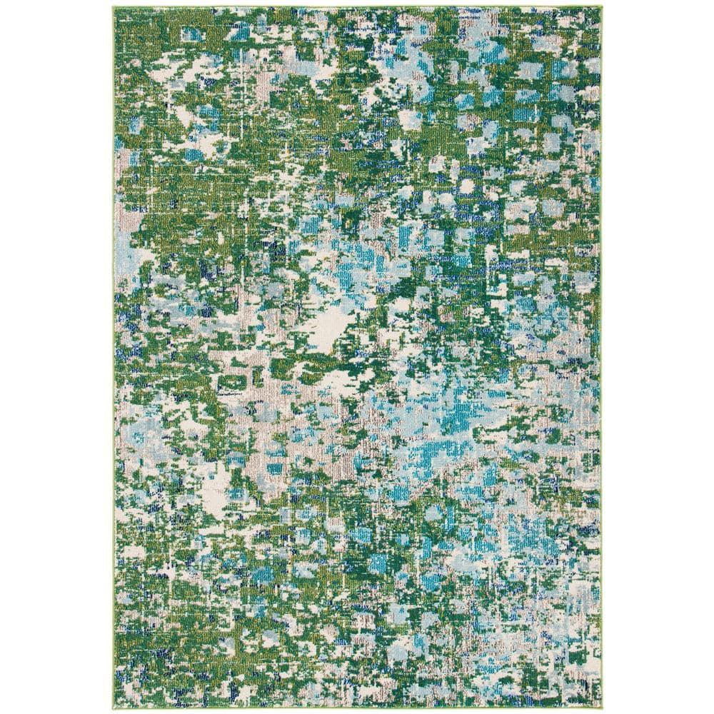Madison MAD425 Power Loomed Indoor Area Rug - Green/Turquoise - 8'x10' - Safavieh