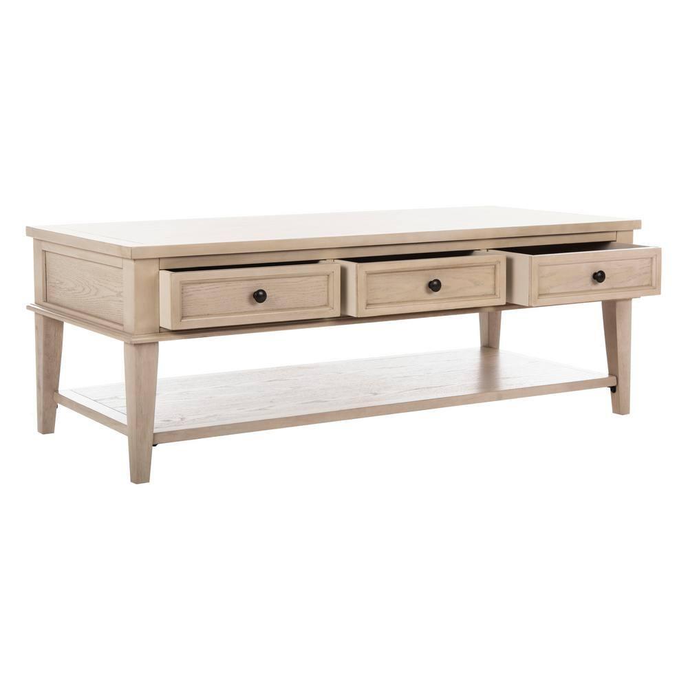 Manelin Coffee Table - White Washed - Safavieh