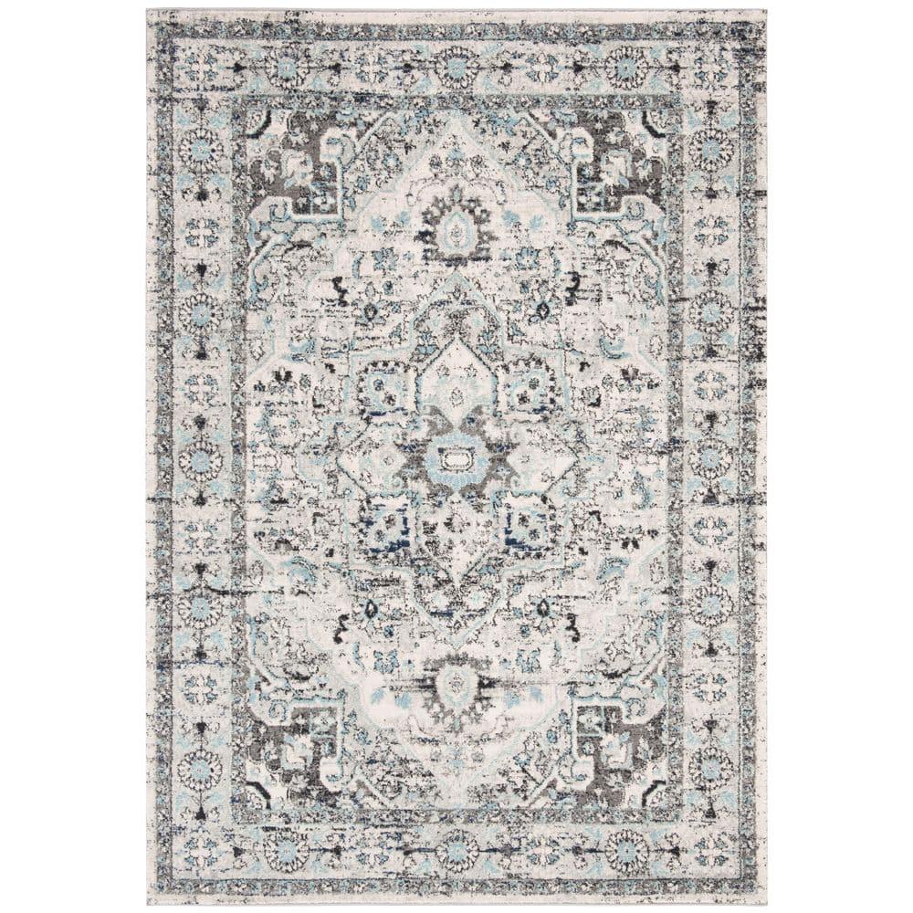 Madison 900 MAD924 Machine Made Indoor Area Rug - Light Grey/Blue - 5'3"x7'6" - Safavieh