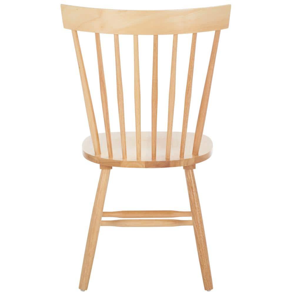 SAFAVIEH Parker Country Wood Solid Dining Parsons Chair, Natural (Set of 2)