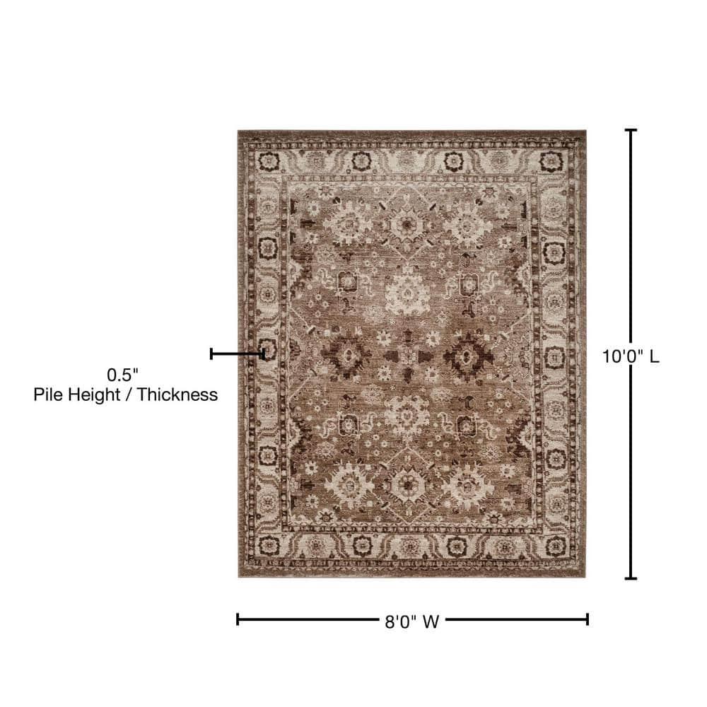 Vintage Hamadan VTH214 Power Loomed Indoor Area Rug - Taupe - 8'x10' - Safavieh.