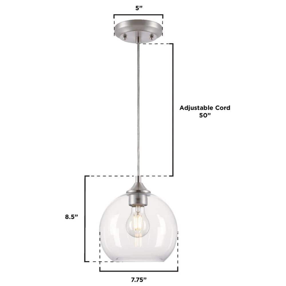 Westinghouse Lighting  Tatze One Light Indoor Mini Pendant - 1-Light Brushed Nickel