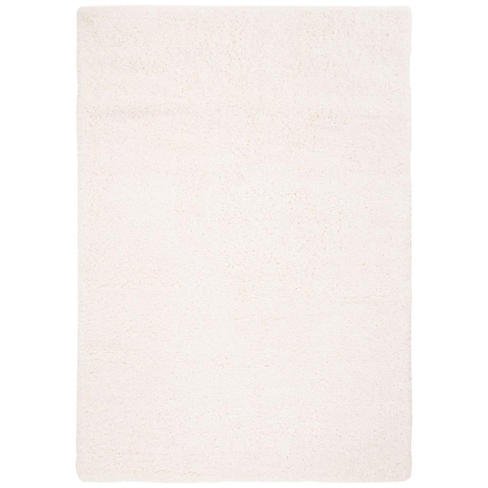 Fontana Shag 800 FNT800 Power Loomed Indoor Area Rug - Ivory - 5'3"x7'6" - Safavieh