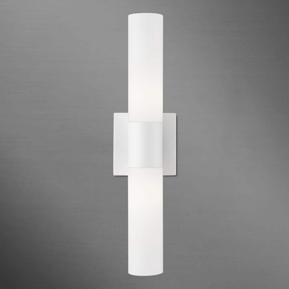 Livex Lighting Textured White ADA 2-Light Vanity Sconce