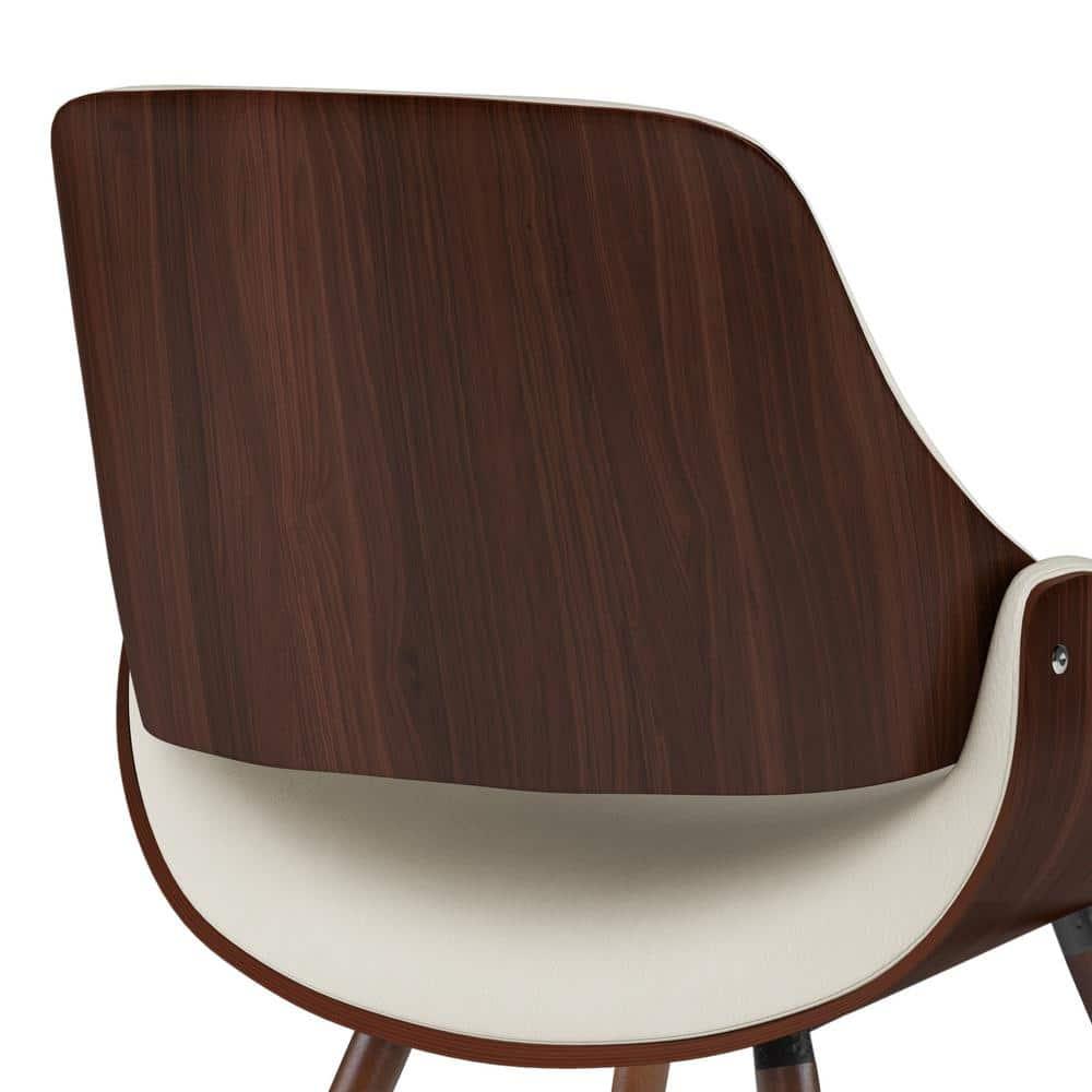 Simpli Home Malden Upholstered Dining Chair with Ergonomic Solid Wood Frame and Mid-Century Modern Style