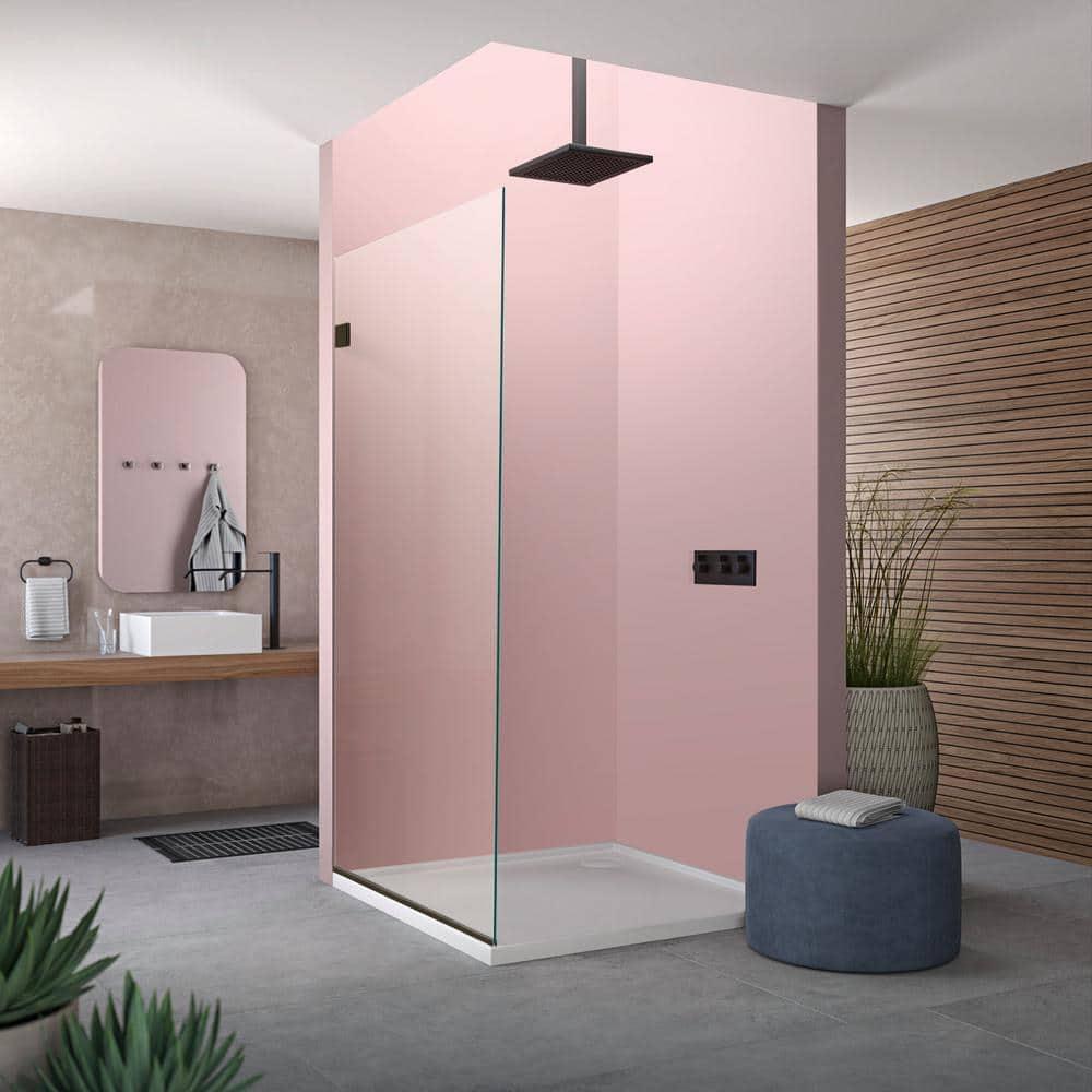 Milan 24" W x 60" H Frameless Fixed Glass Panel