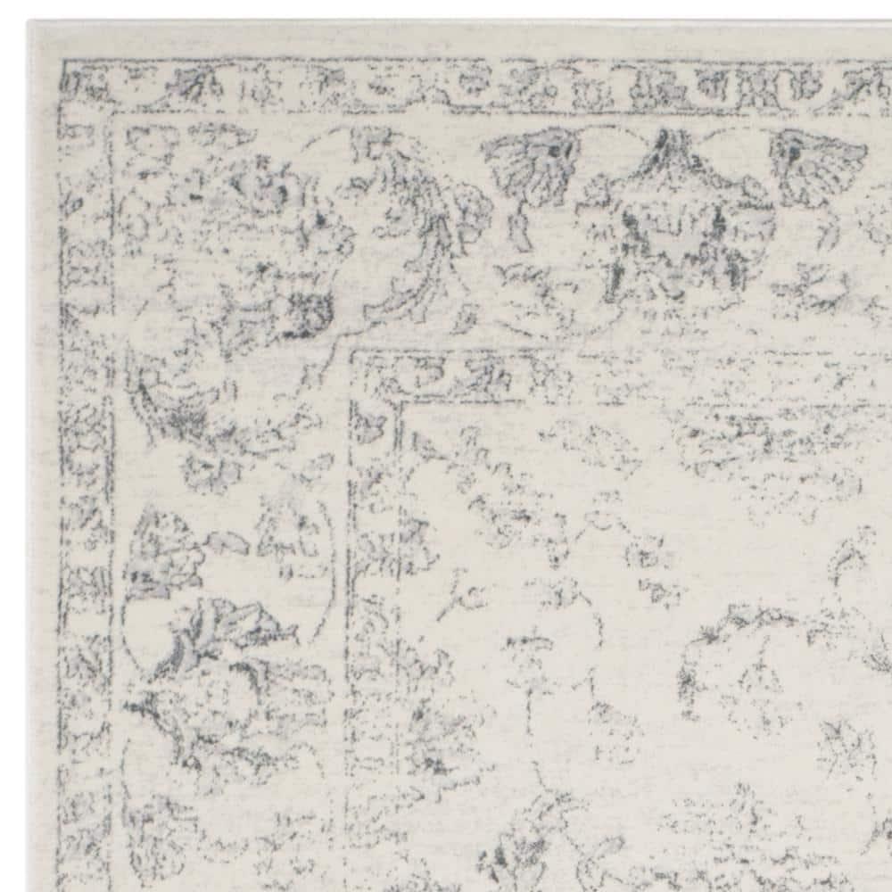 Carnegie CNG621 Power Loomed Area Rug - Cream/Grey - 6'7"x9'2" - Safavieh.