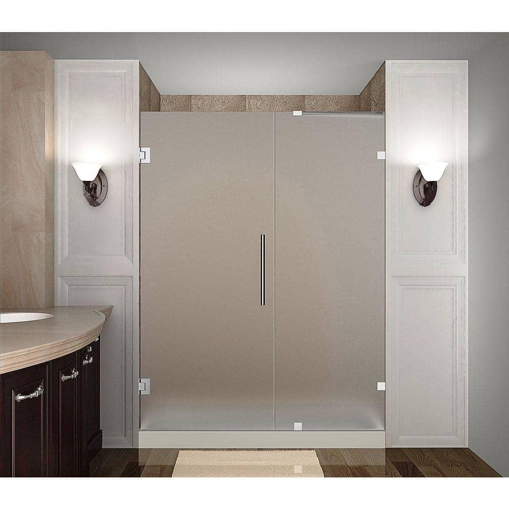 Aston Sdr985f-64-10 Nautis 64" Wide X 72" High Frameless Hinged Shower Door - Chrome