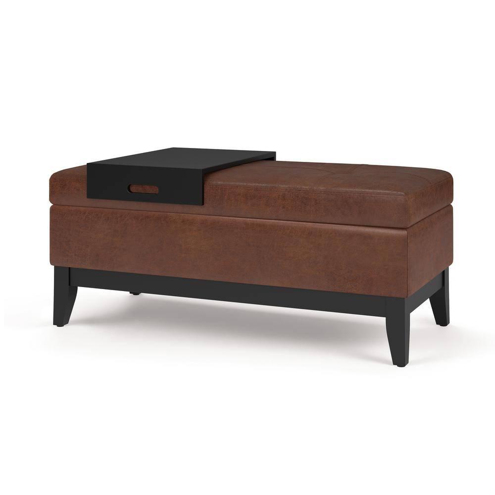 Oregon Faux Leather Ottoman