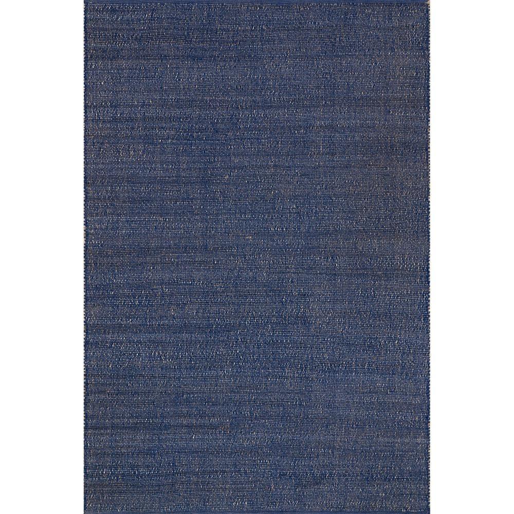 Nuloom 3x5 Elfriede Jute & Cotton Hand Woven Indoor Area Rug, Blue, Solid Rustic Farmhouse Style Natural Fiber Bedroom, Living Room,