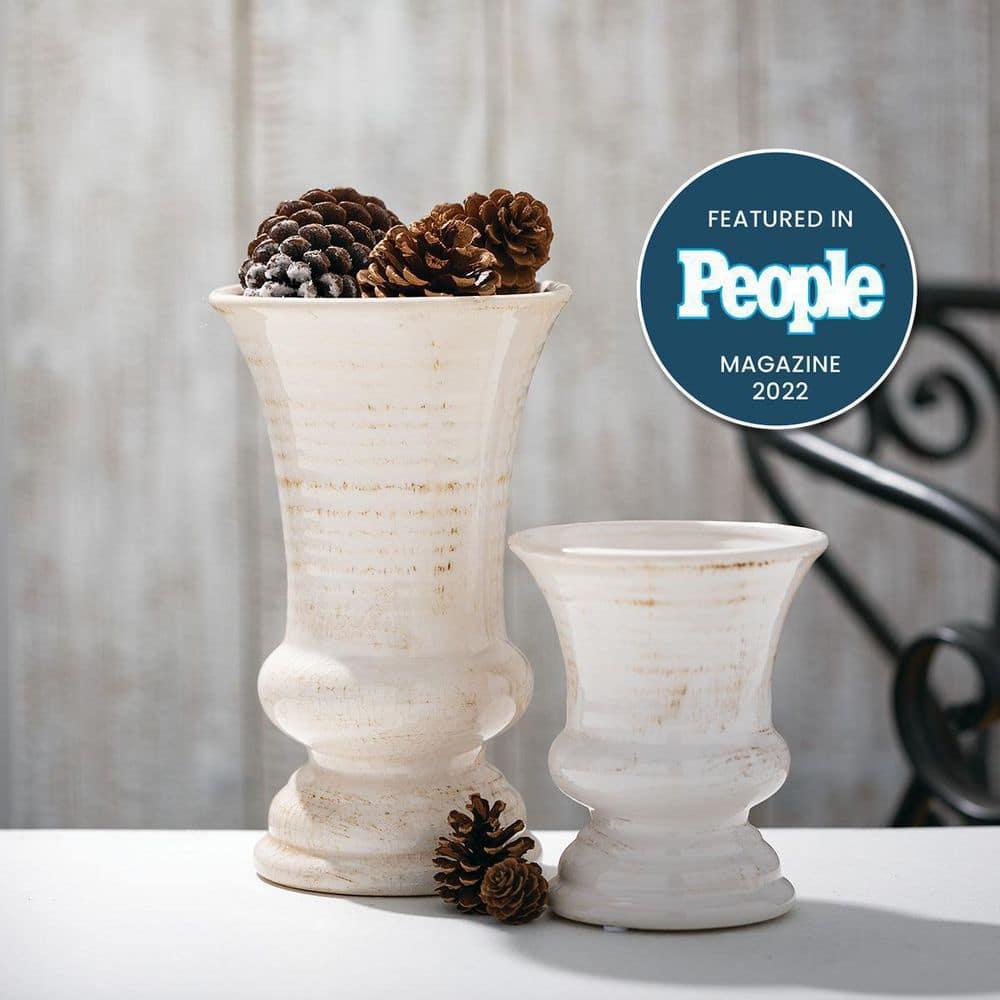 Sullivans Urn Vase 6"H Off-White