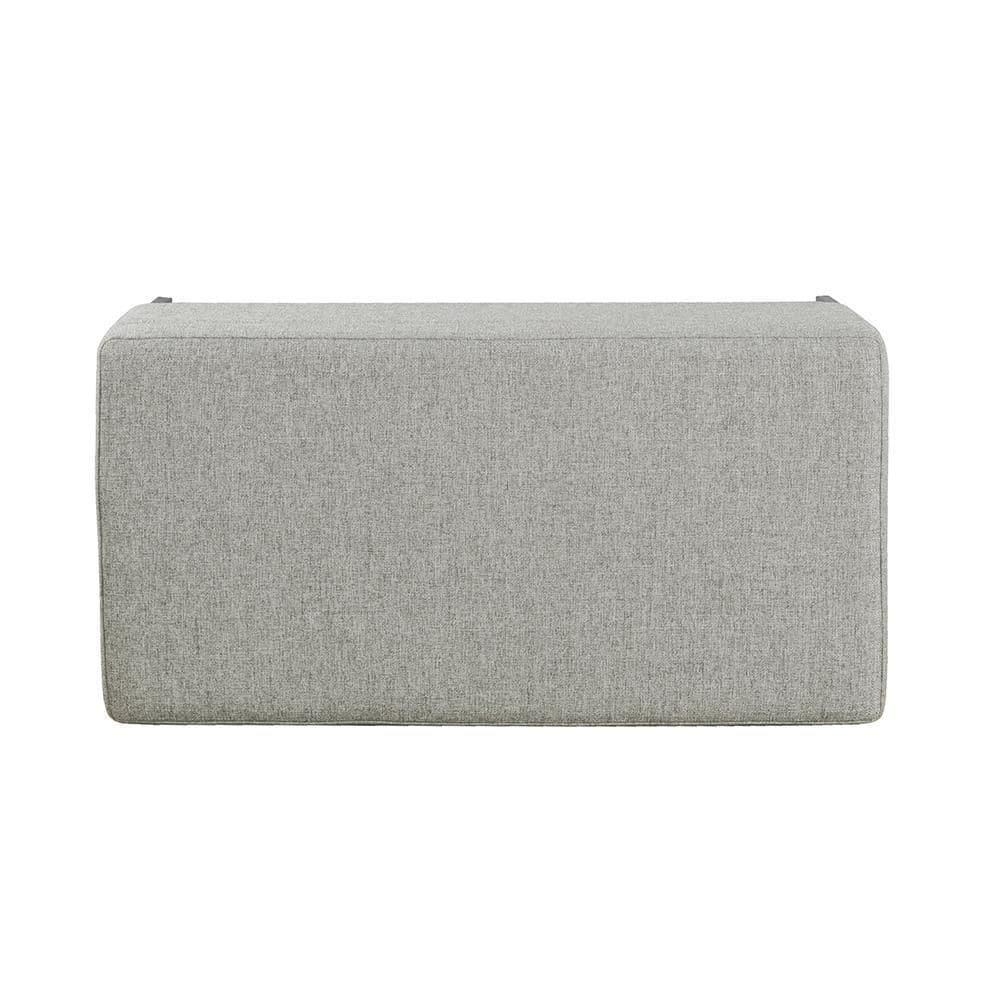 Medium Storage Bench with Metal Legs Gray Woven - HomePop