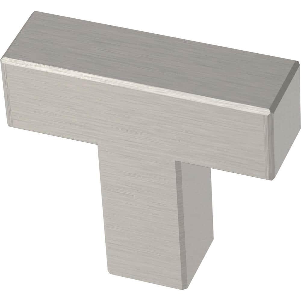 Franklin Brass Simple Modern Square (10-Pack) Cabinet Knobs | Stainless Steel Handles for Dresser Furniture Drawers/Kitchen/Door/Bathroom | 1-1/4" P46678K-SS-B