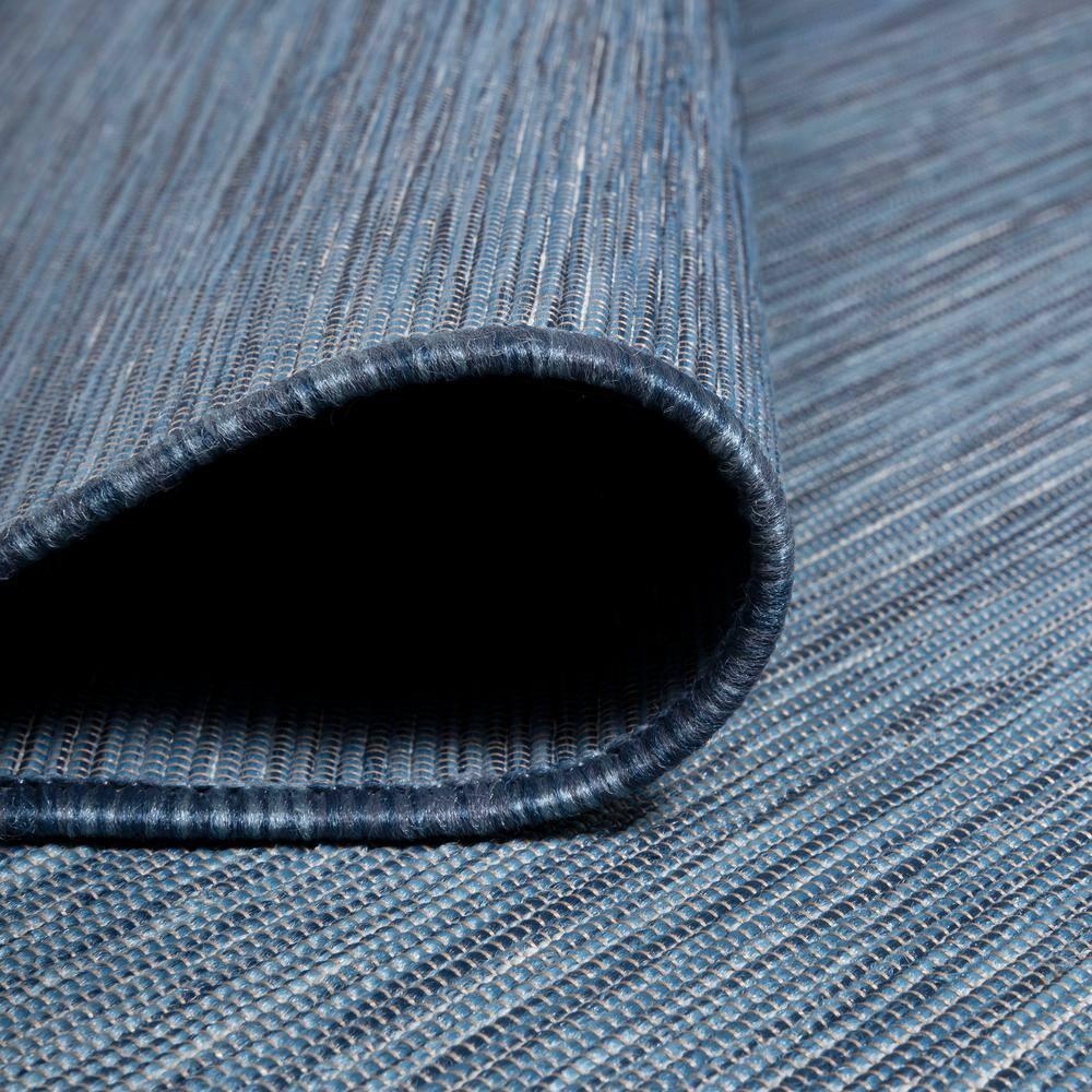 9'x12' Ethan Modern Flatweave Solid  Area Rug, Blue - JONATHAN Y