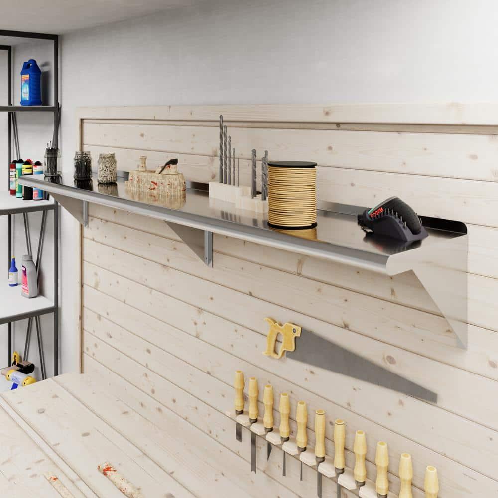 AmGood 12 in. x 72 in. Stainless Steel Wall Shelf | NSF Certified | Appliance & Equipment Metal Shelving | Kitchen, Restaurant, Garage, Laundry, Utility Room
