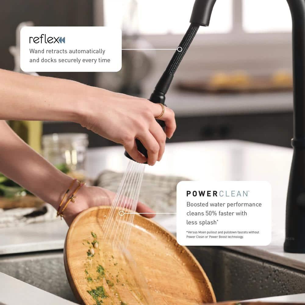 Adler Matte Black Touchless Pull-Down Kitchen Faucet