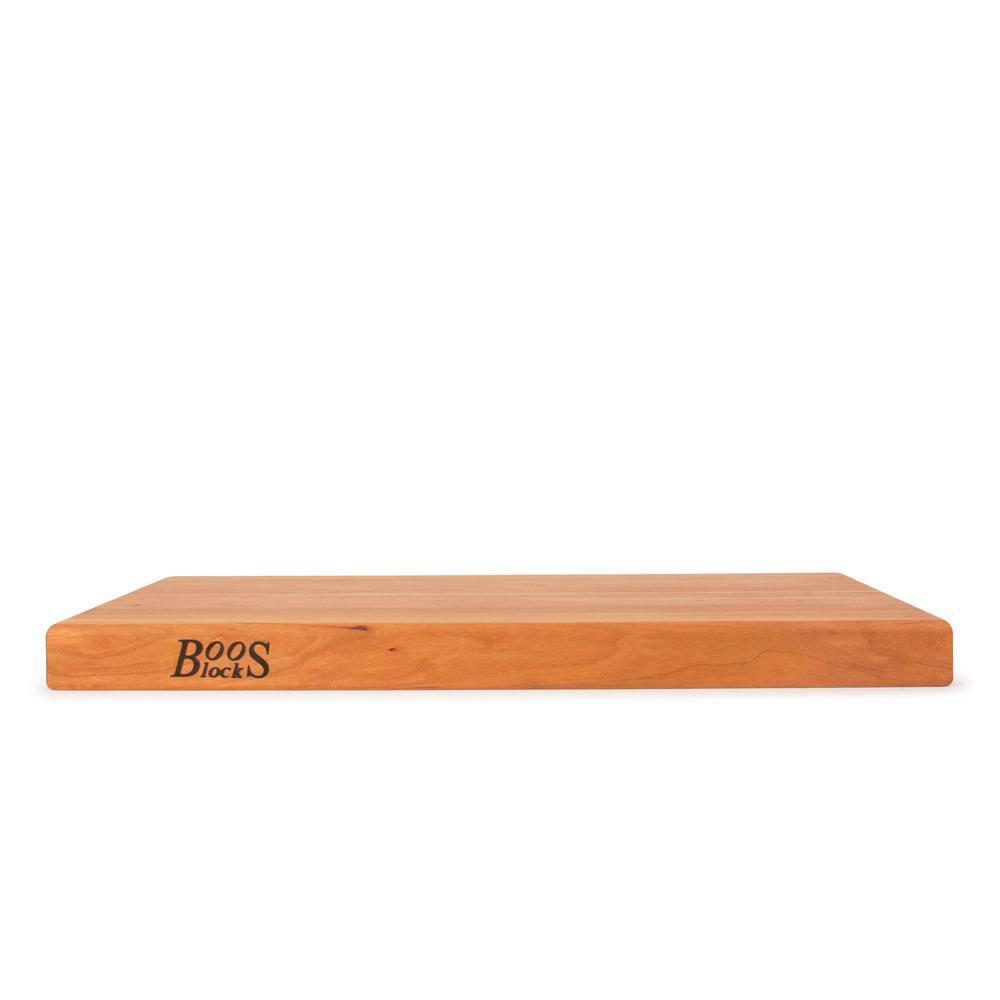 John Boos Boos Block R-Board Series Large Reversible Wood Cutting Board, 1.5-Inch Thickness, 20" x 15" x 1 1/2", Cherry