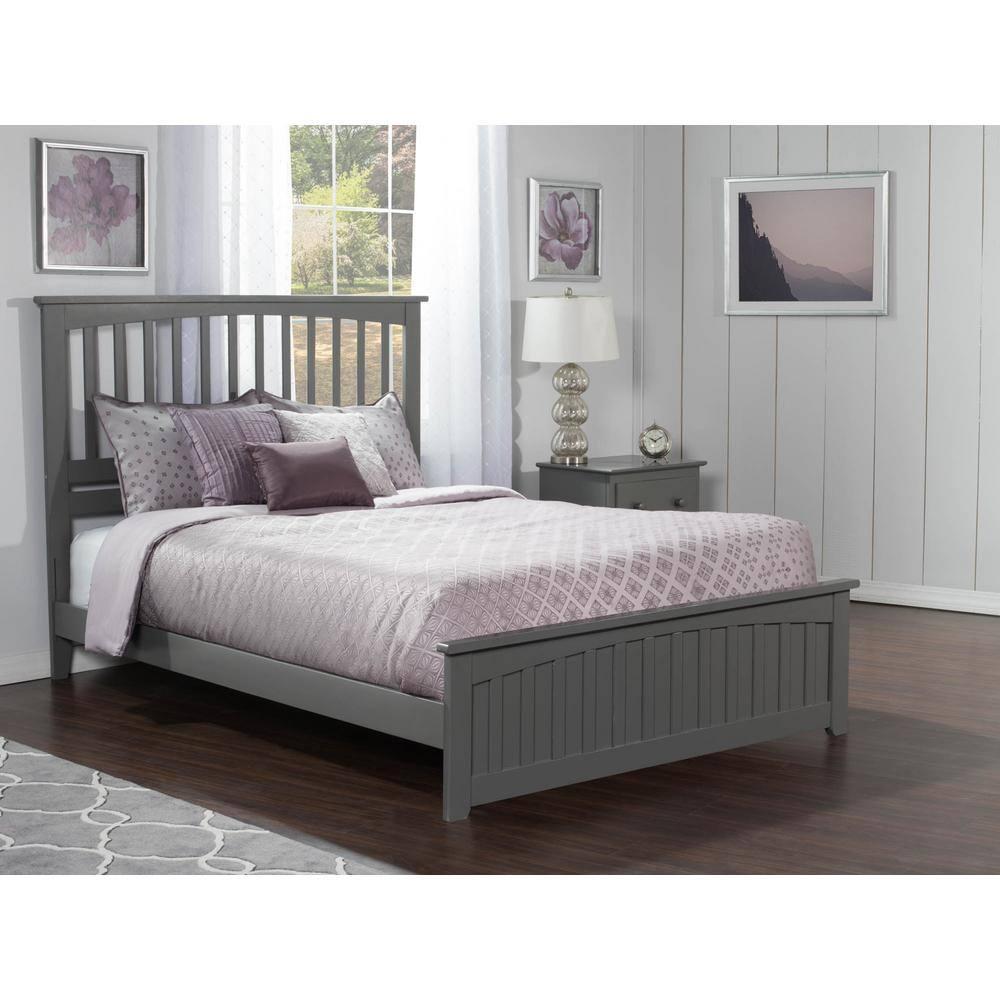 Mission Low Profile Solid Wood Platform Bed with Matching Footboard