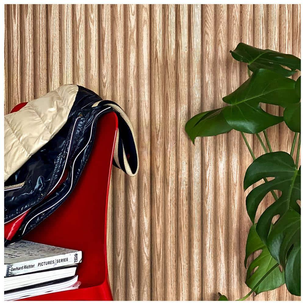 TIMELINE Fluted Solid Oak Wall Paneling 6" x 72" Real Wood Tambour Reeded Shiplap Wainscot