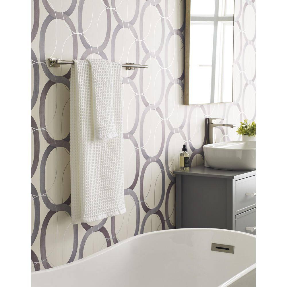 Amerock Esquire Polished Nickel/Stainless Steel 24 inch (610mm) Towel Bar