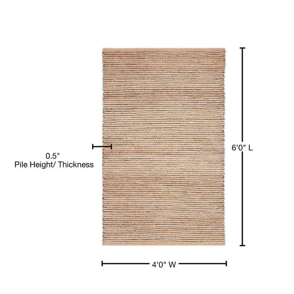 Chupp Hand Woven Jute, Denim Solid Color Rug
