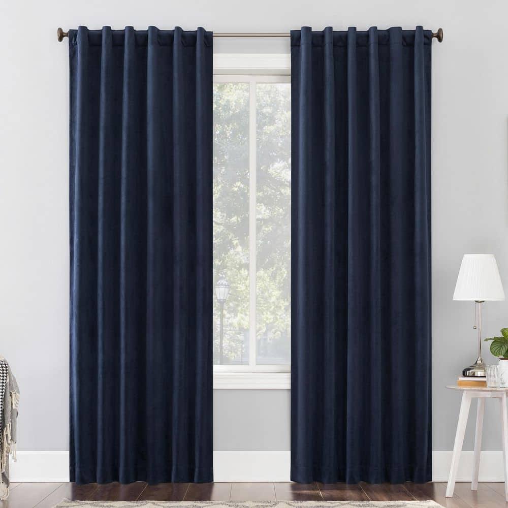 Sun Zero Velvet Noise Reducing Thermal Extreme 100% Blackout Back Tab Curtain Panel
