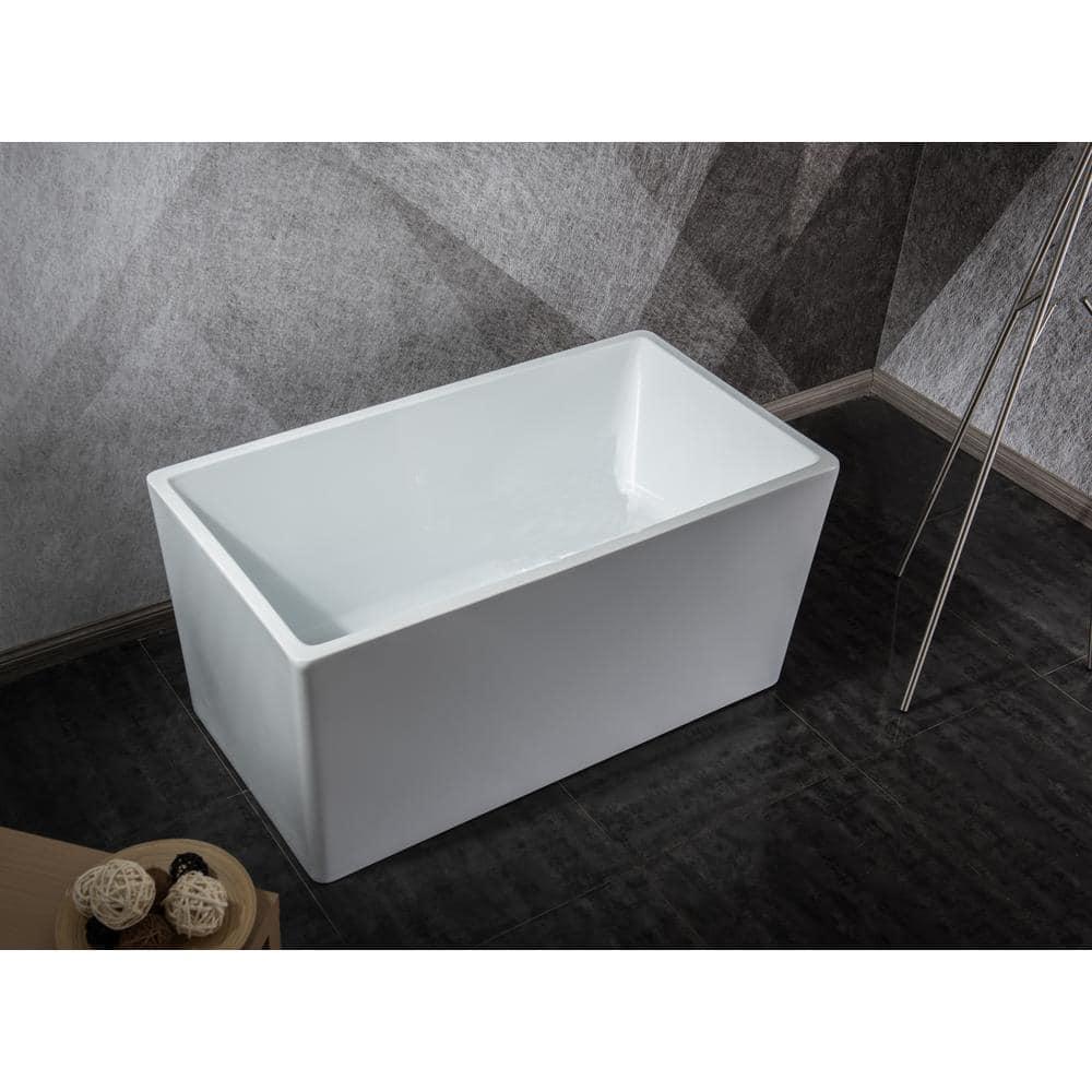 43.25'' x 27.5" Freestanding Soaking Acrylic Bathtub