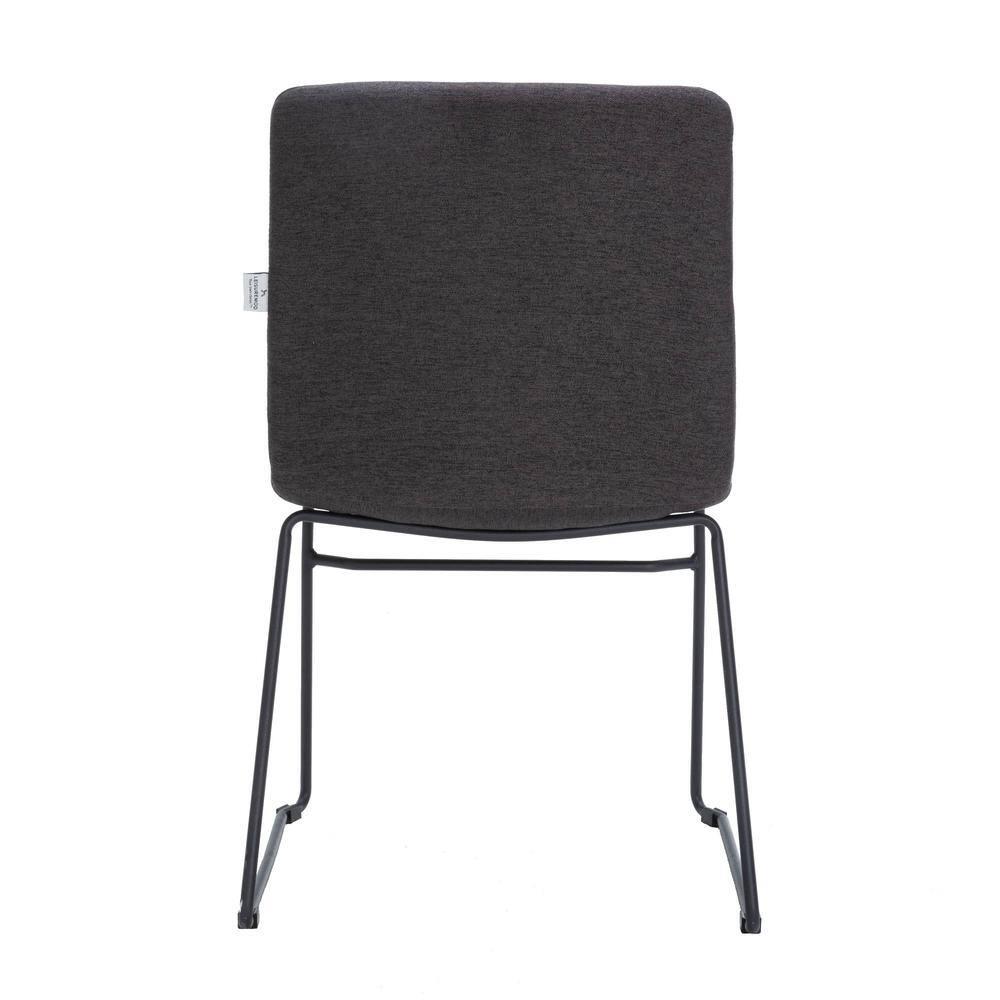 LeisureMod Ergonomic Office Chair Upholstered Guest Side Chair Padded Polyester Desk Chair Zylar Series in Brown