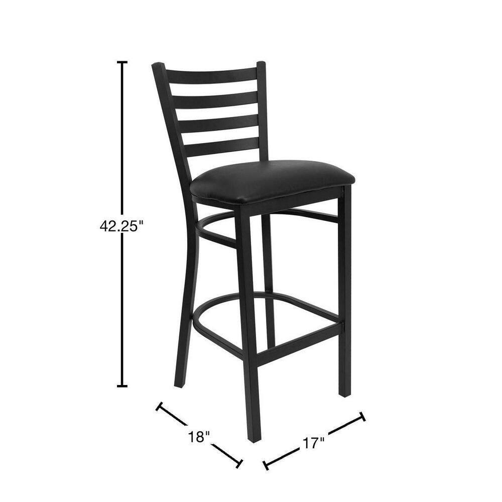 Flash Furniture Brixton Hercules Series Ladder Back Metal Restaurant Barstools by Flash Furniture