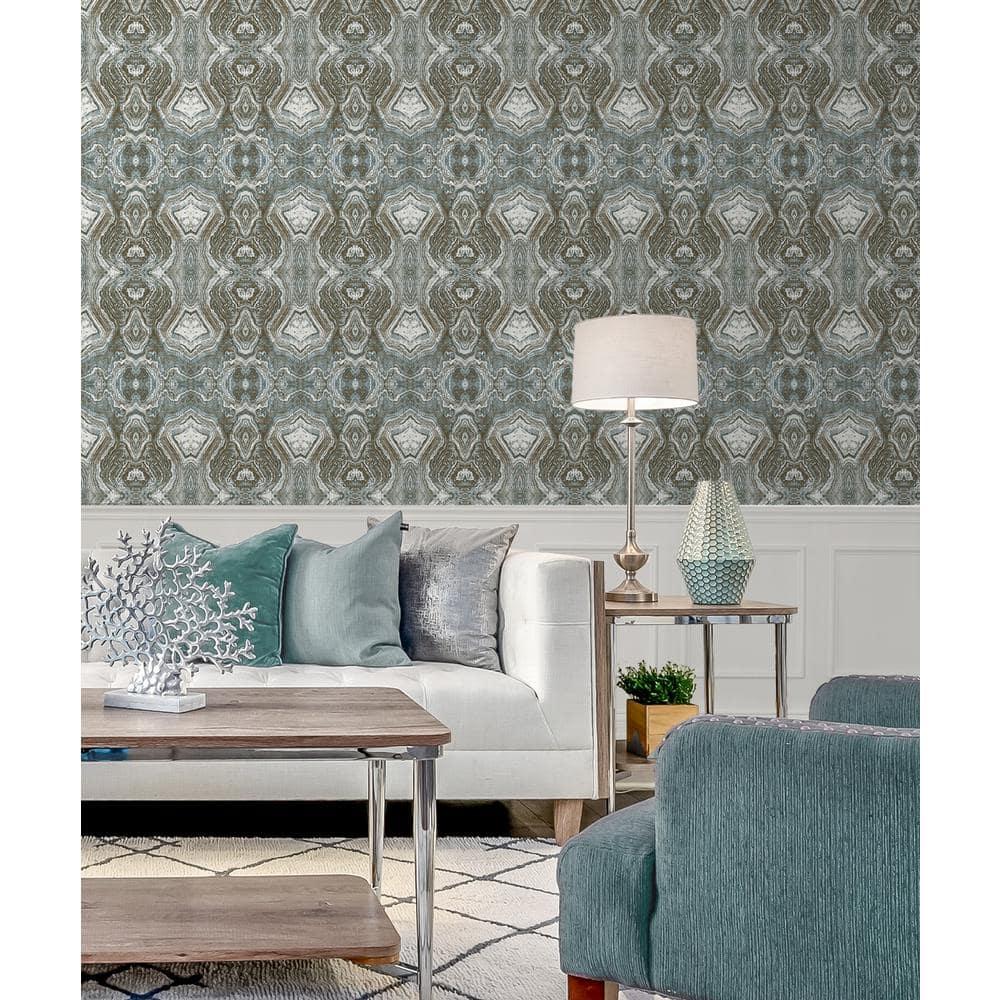 Mineral Springs Patina Abstract Vinyl Peel and Stick Wallpaper Roll ( Covers 30.75 sq. ft. )