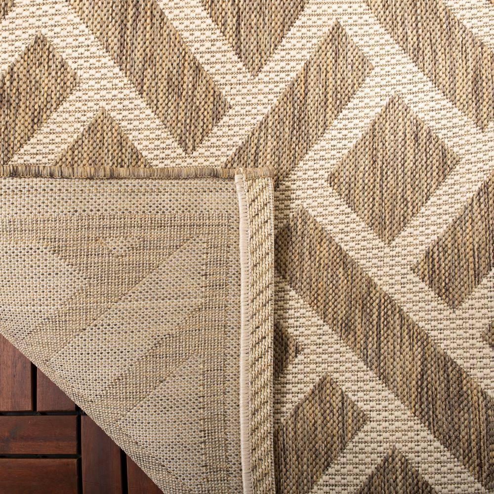 Courtyard CY6306 Power Loomed Indoor/Outdoor Area Rug - Brown/Light Beige - 5'3"x7'7" - Safavieh.